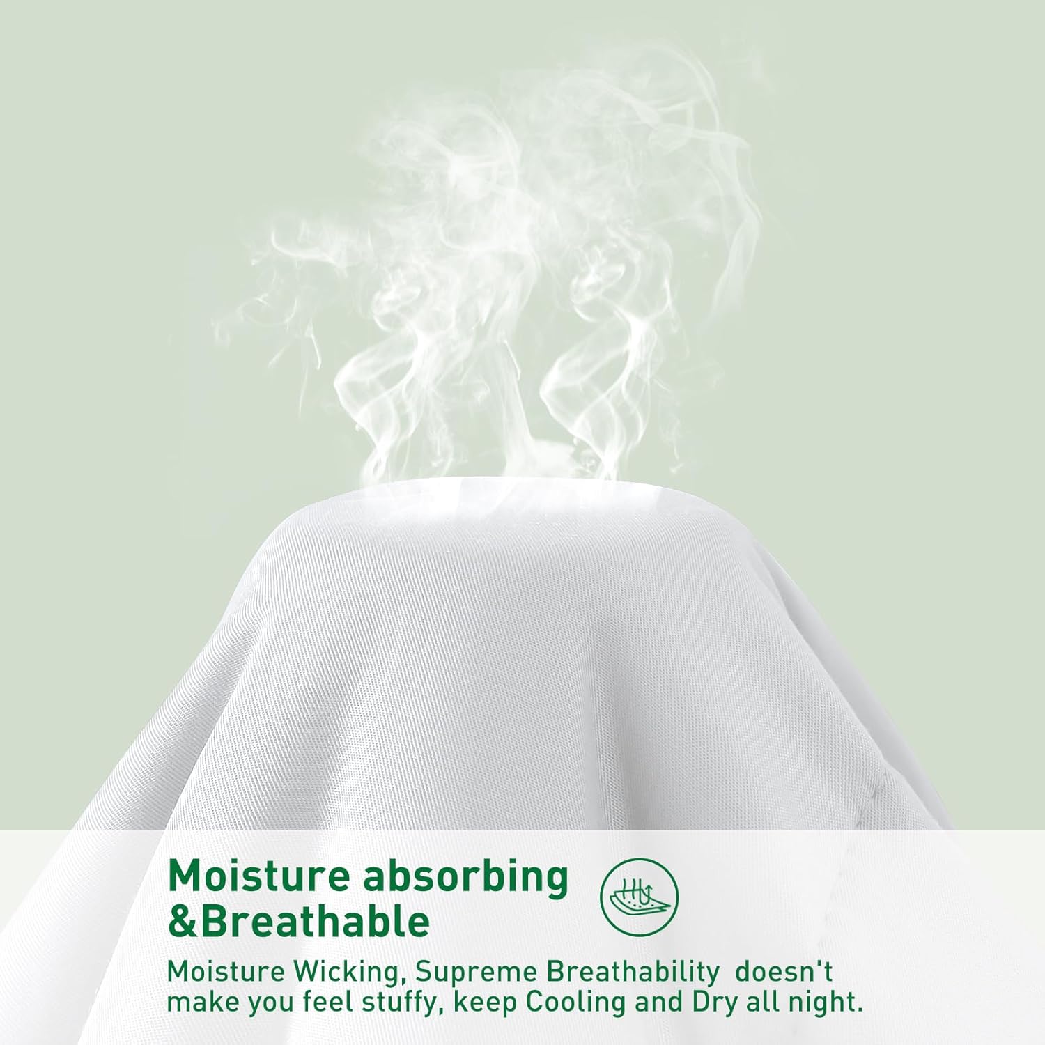 STWIENER 100% Viscose Made from Bamboo Comforter for Hot Sleepers- Breathable Cooling Silky Soft Duvet Insert Queen Size-with 8 Corner Tabs- All Season Comforter (88x88 Inches, White) - Image 5