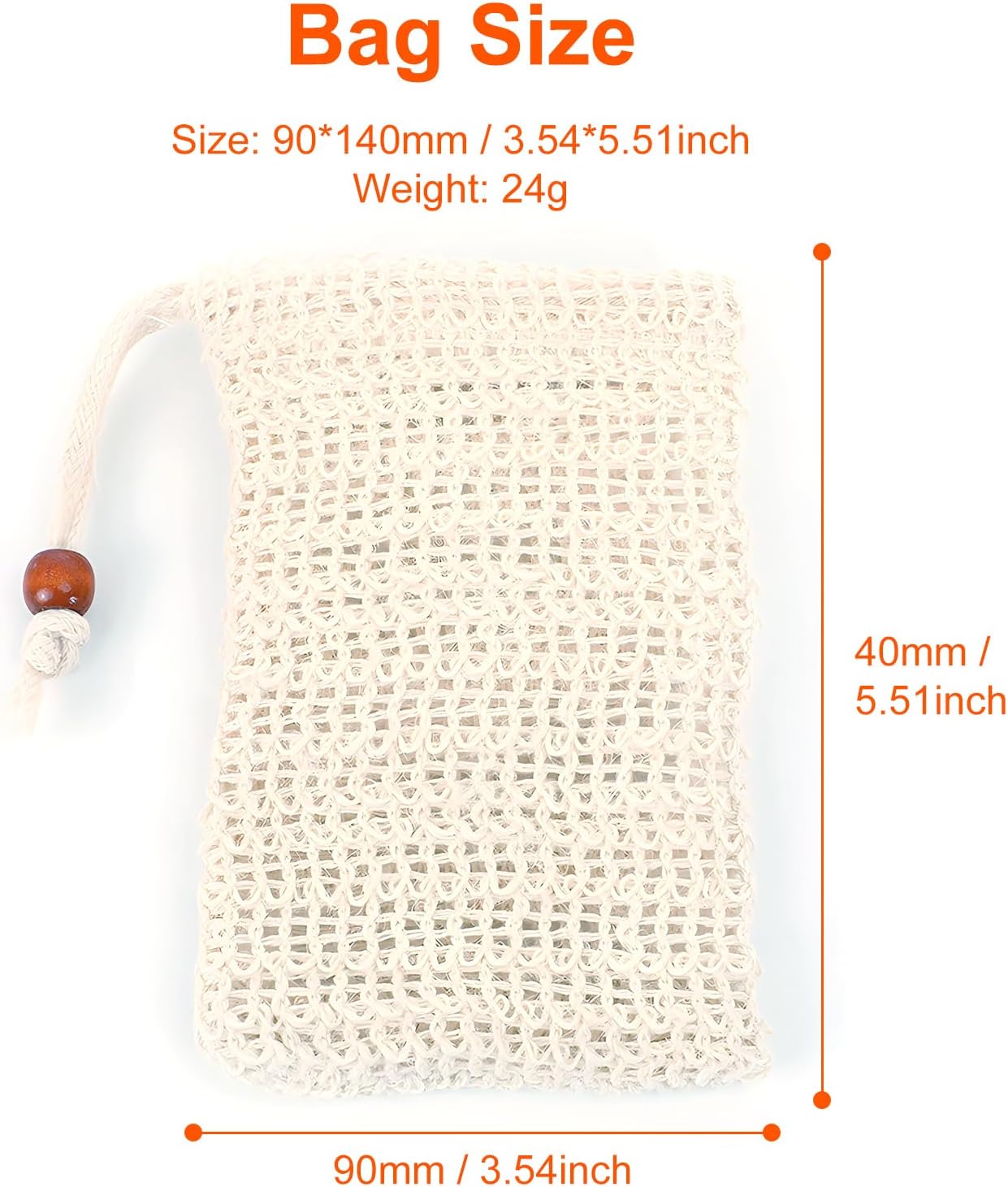 Eco-Friendly Skincare, Natural Exfoliation, Cotton Bathroom Accessories, Sustainable soap Storage, Zero Waste Shower Products, Biodegradable soap Pouch - Image 8