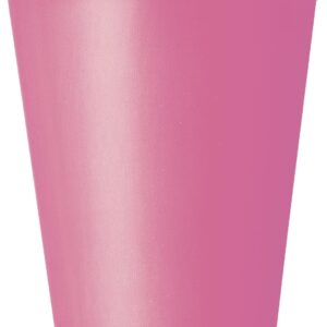 Hot Pink Solid Paper Cups Set – 9 oz (Pack of 8) – Elegant & Eco-Friendly Party Drinkware – Perfect for Birthdays, Showers, & Special Celebrations