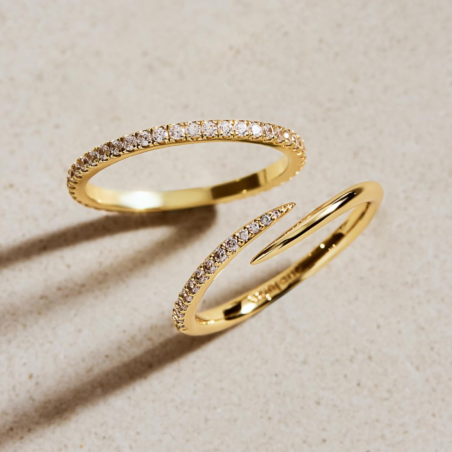 Ana Luisa Gold Rings for Women - 14K Gold Plated Rings for Women Non Tarnish - Trendy Stacking Ring for Everyday Wear - Twisted, Heart, Eternity Ring Styles - Hypoallergenic & Water-Resistant Jewelry - Image 7