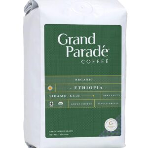 Grand Parade Coffee, 3 Lbs Organic Ethiopian Sidamo Guji Unroasted Green Coffee Beans, Grade 1 Specialty Arabica – Fair Trade Single Origin