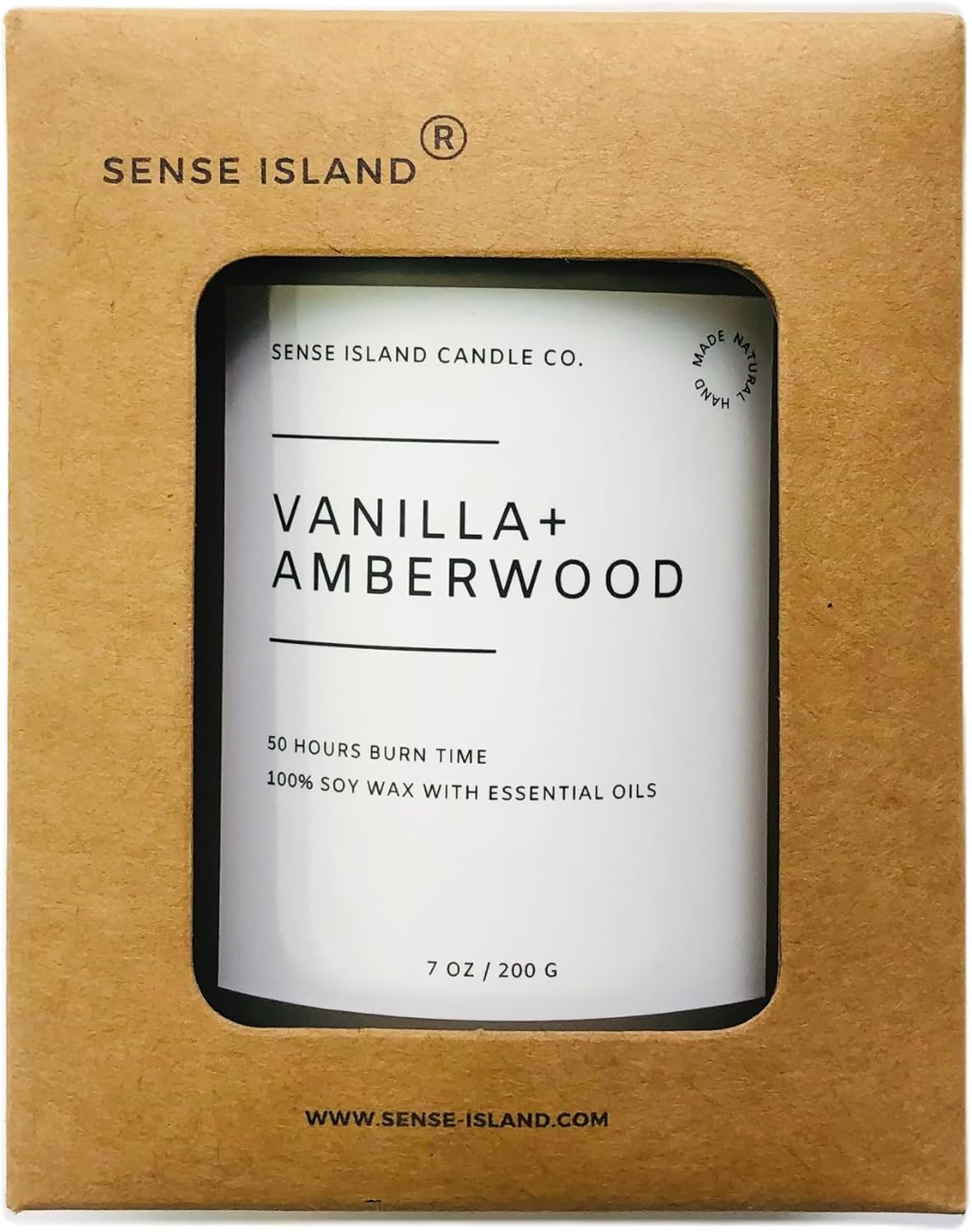 Vanilla Amber Wood Scented Candle – 100% Soy Wax, 50 Hour Burn – Amberwood, Warm Vanilla, Cozy Aromatherapy Gift for Women or Men – Luxury Candle for Home, Bedroom, Bath, Relaxation - Image 7