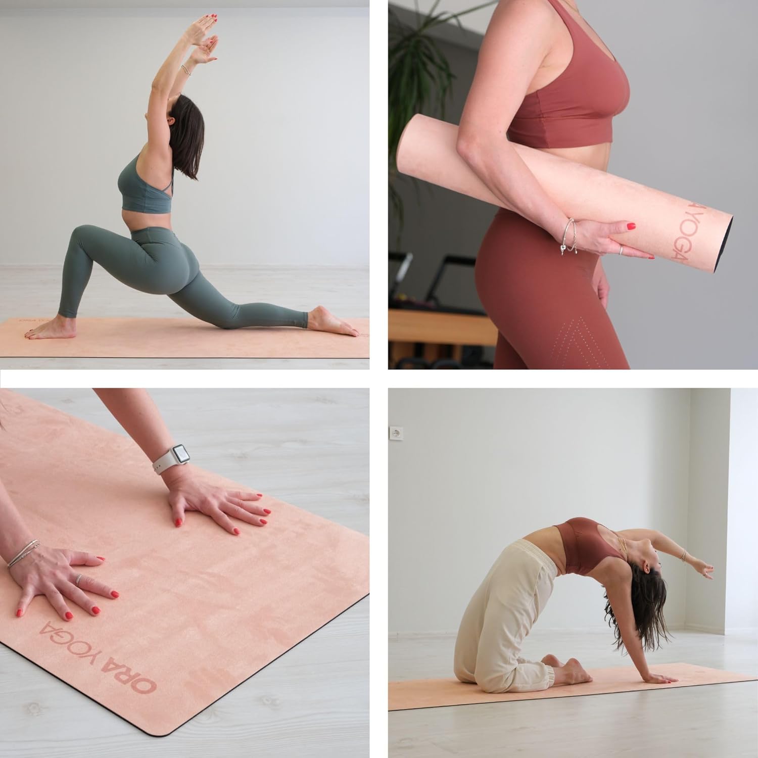 Non-Toxic Premium Suede Large Workout Mat - 3mm Thick With Strap - Eco-Friendly Exercise Mat for Women & Men - Non-Slip for Pilates, Gym, Home Workout - Image 6