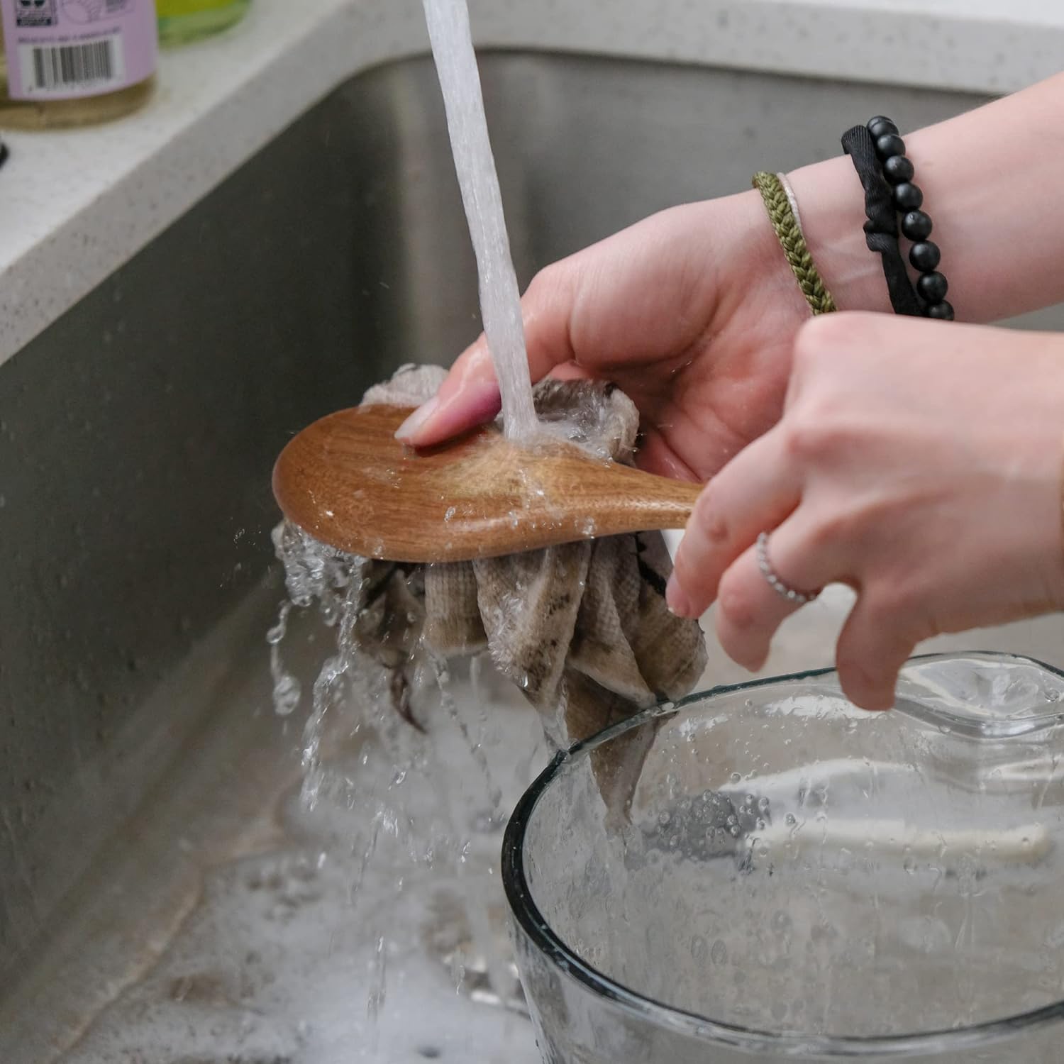 Acacia Wooden Spoons for Cooking: 5-Piece Kitchen & Cooking Utensils Set - Wooden Spatula, Slotted & Pasta Spoon - Essential Wooden Utensil Set - Image 7