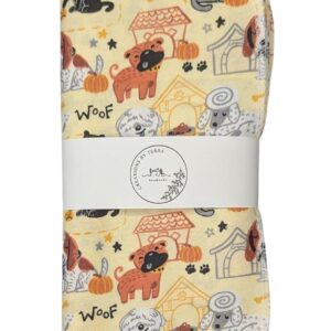 Creations by Terra – Reusable Paper Towels Washable Roll – Cloth Paper Towel Replacement – Zero Waste – 12pk (Dogs Cream)