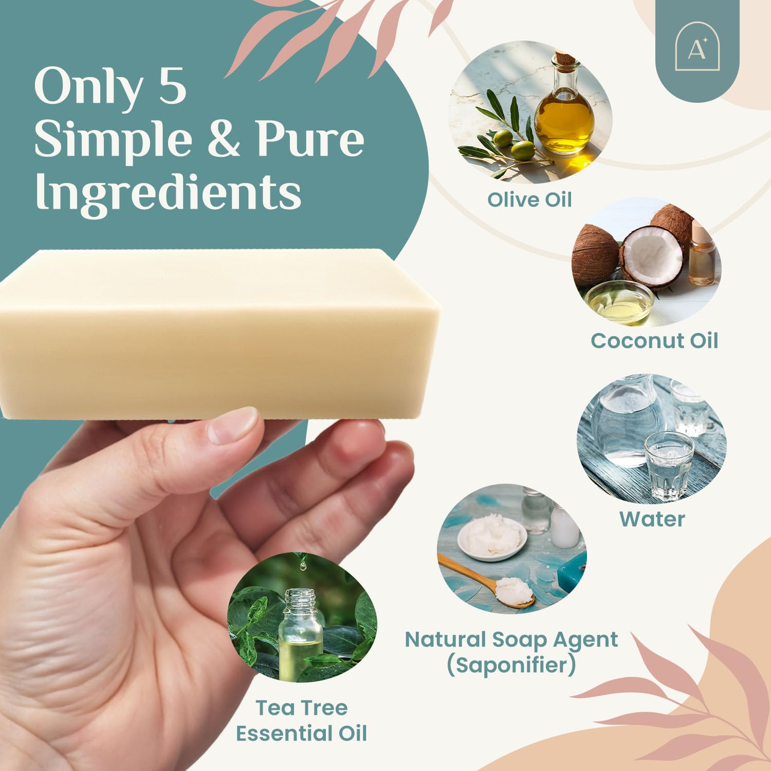 All Natural Dish Soap Bars - Bar Soap for Dishes, Biodegradeable Dish Soap Block, Kitchen Soap, All Natural Non Toxic, Low Waste Kitchen Dishwashing Bar Soap-Spring Scent (1 Pack, 6.3oz) - Image 3