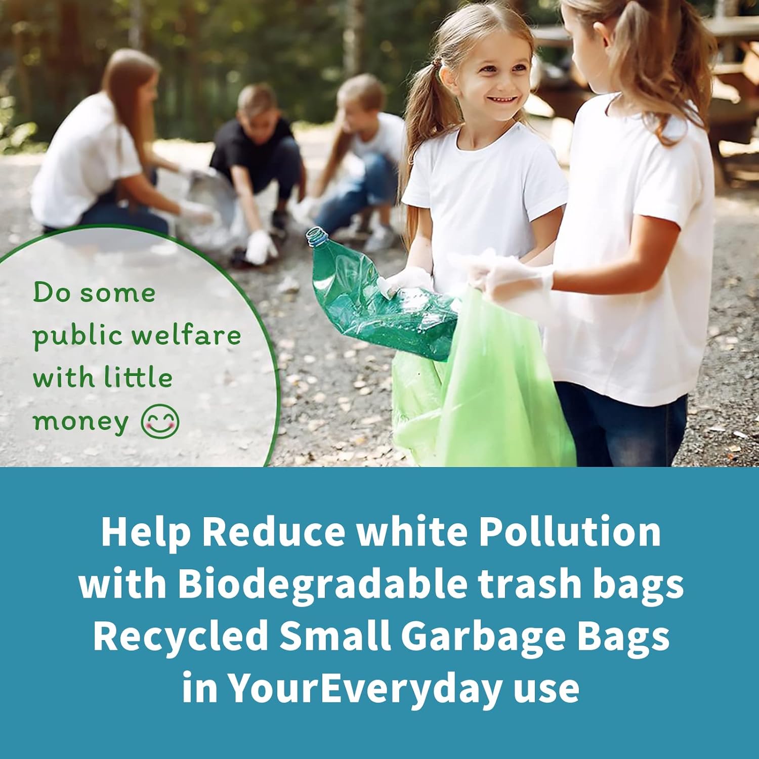 Biodegradable Trash Bags - 13 Gallon Durable Garbage Bag, Pack of 60, Perfect for Tall Trash Cans Green Thicken Recycling Bin Bags for Kitchen, Bathroom, Camping, Office, Car - Image 4