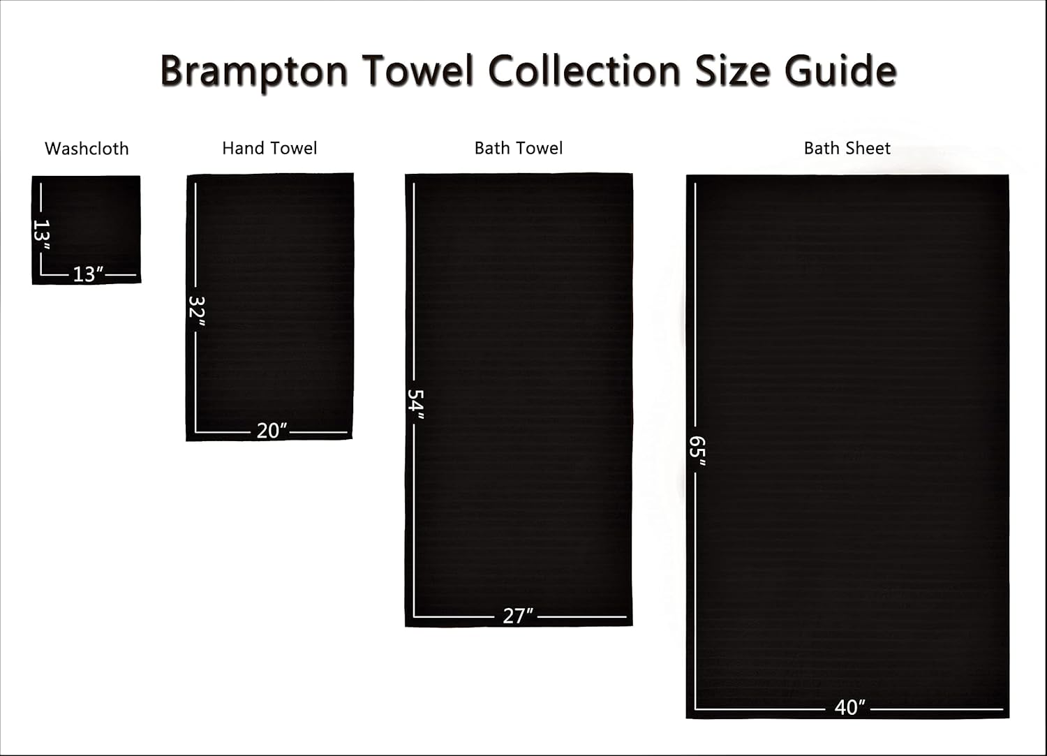 Classic Turkish Towels CTT Luxury 6 Piece Towel Set, 100% Turkish Cotton, Quick Drying, Highly Absorbent & Comfy, Includes 2 Bath Towels, 2 Hand Towels & 2 Washcloths | (Black) - Image 5