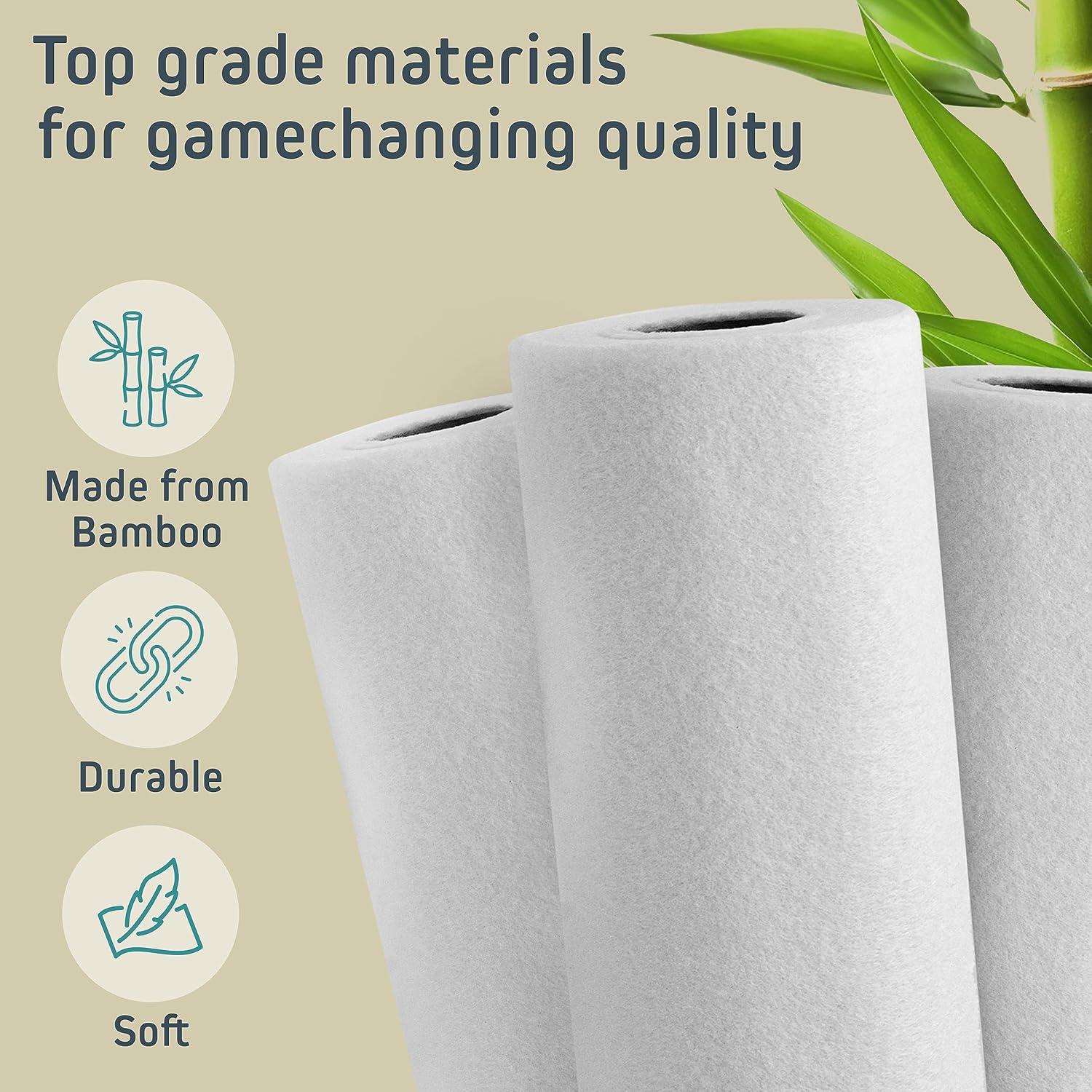 Reusable Paper Towels Washable – 3 Rolls, 20 Sheets (11"x11") | Made of Bamboo, Super Absorbent, Machine Washable, Eco-Friendly Alternative to Paper Towels | Perfect for Kitchen & Beyond - Image 4