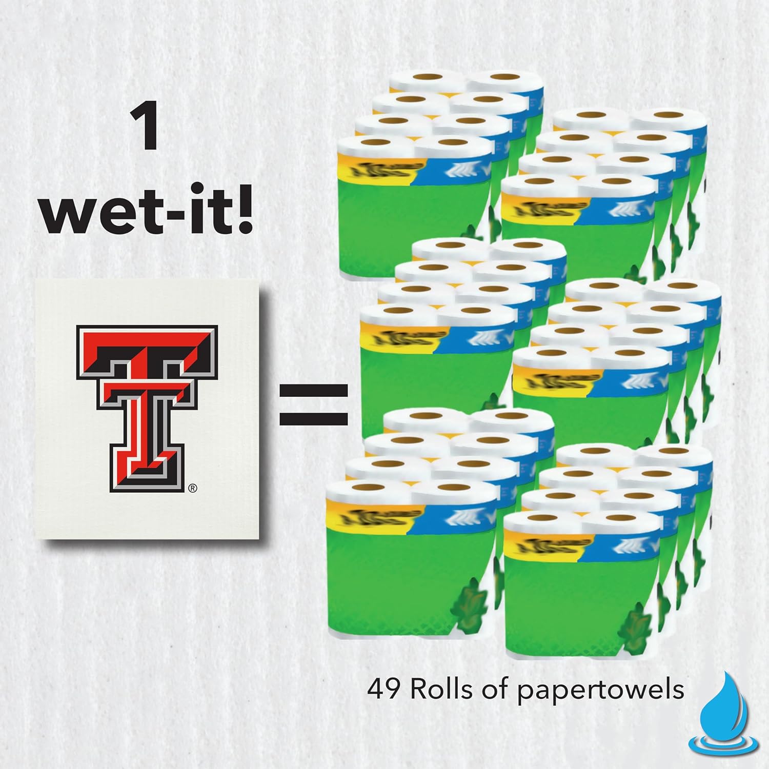 Texas Tech University- 3 Pack Swedish Dishcloths- Reusable Kitchen Towels for Dishwashing and Home Cleaning- Eco-Friendly Alternative to Paper Towels and Wipes- Machine Washable and Dryer Safe - Image 5