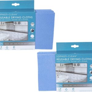 Reusable Drying Cloths, Streak-Free Shine, Sustainable Paper Towel Alternative, Pack of 20