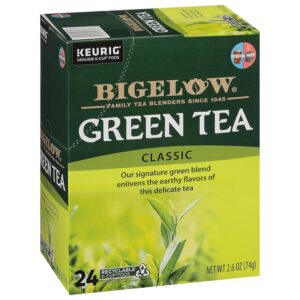 Bigelow Tea Green Tea Keurig K-Cup Pods, Caffeinated Tea Keurig Tea Pods, 24 Count Box (Pack of 4), 96 Total K-Cup Pods