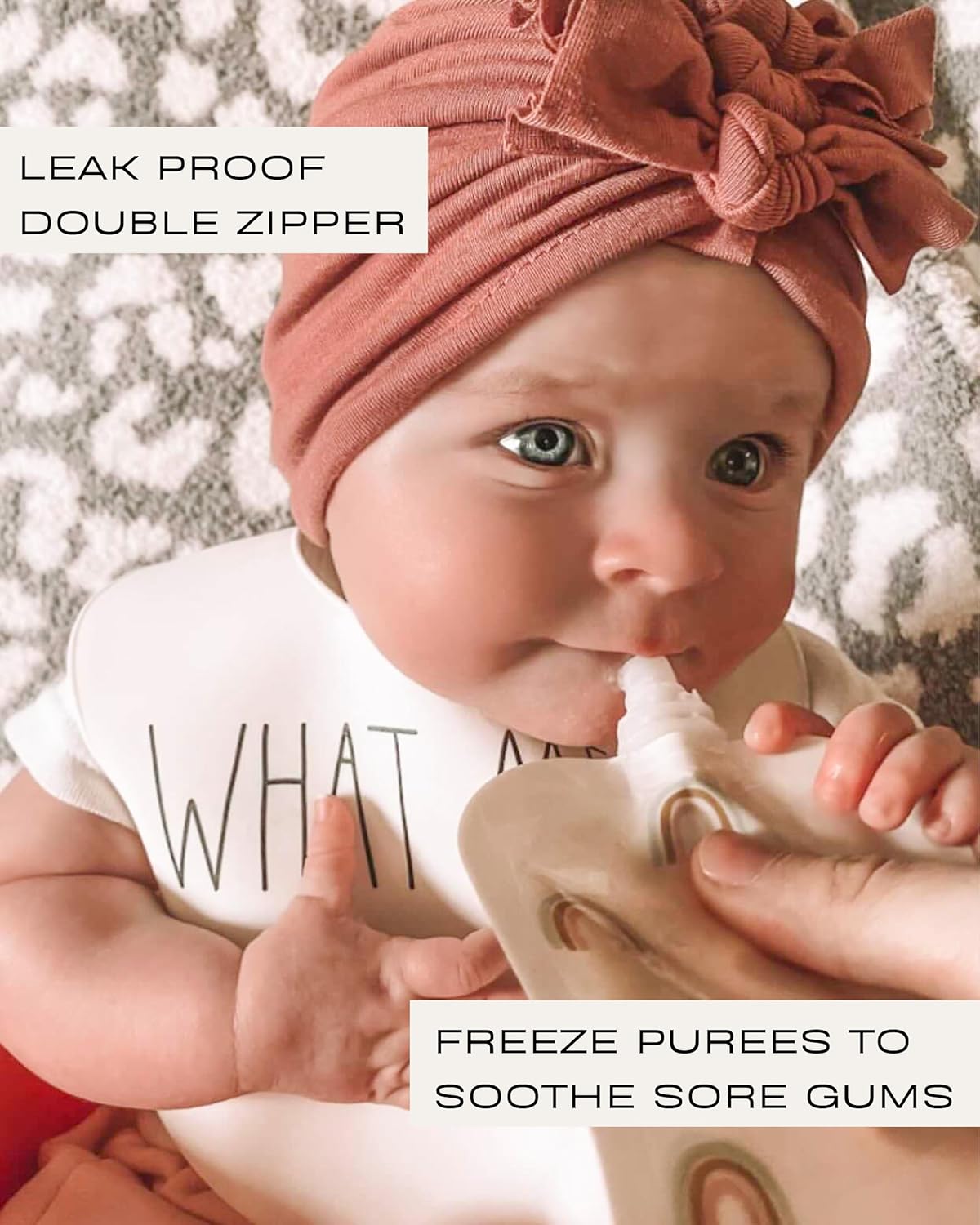 Hippypotamus Reusable Baby Food Pouches for Toddlers - BPA Free Food Grade - Dishwasher & Freezer Safe - Baby Food Containers - Refillable Squeeze Pouch For Applesauce & Yogurt - 12 Pack (Rainbows) - Image 4