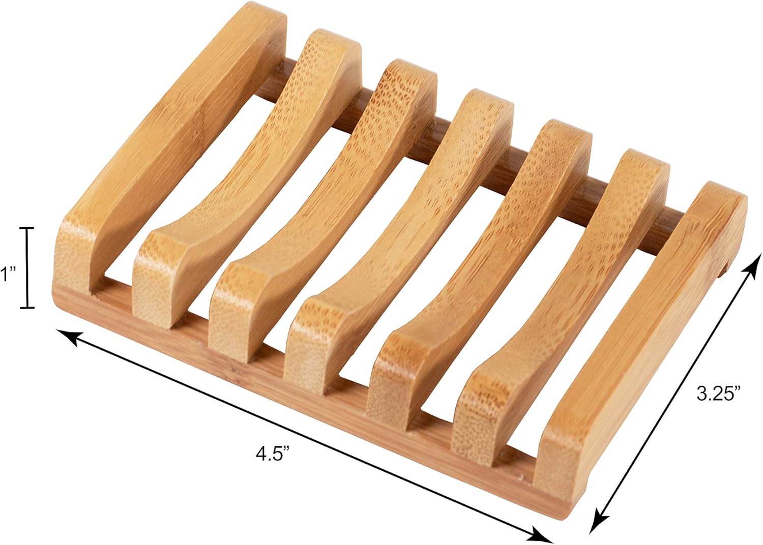 Bar Soap Dish for Sink or Shower, Odor Resistant Tray, Sustainable Bamboo Wood Holder, Great for Bathrooms and Kitchens, 2 Pack - Image 4