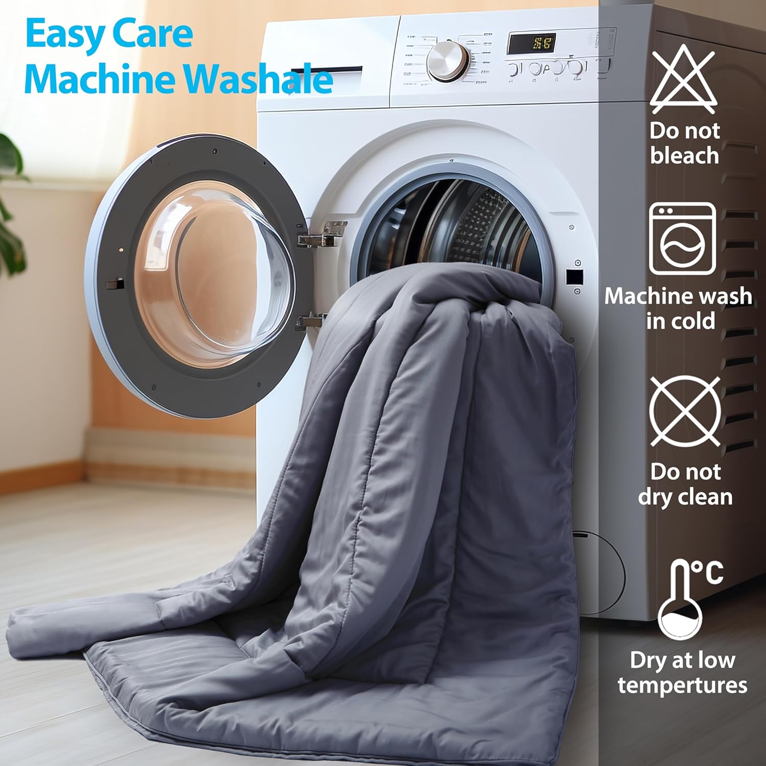 Bamboo Viscose Summer Comforter/Blanket - Ultra Soft & Breathable Comfort - Perfect Medium Weight for Snuggling Without Overheating - Stay Cool & Cozy All Night - Image 6