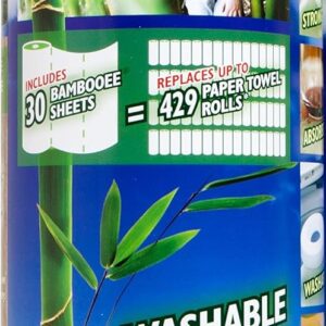Bambooee Paper Towel Replacement 30-Sheet Roll, As Seen on SharkTank, We plant a tree with everyroll sold