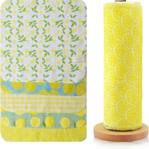 Reusable Paper Towels – Value Pack of 25 Jumbo Large Paperless Paper Towels, Reusable Cotton Cloth Napkins Alternative Washable Roll, Absorbent Sustainable Kitchen Dish Cloth