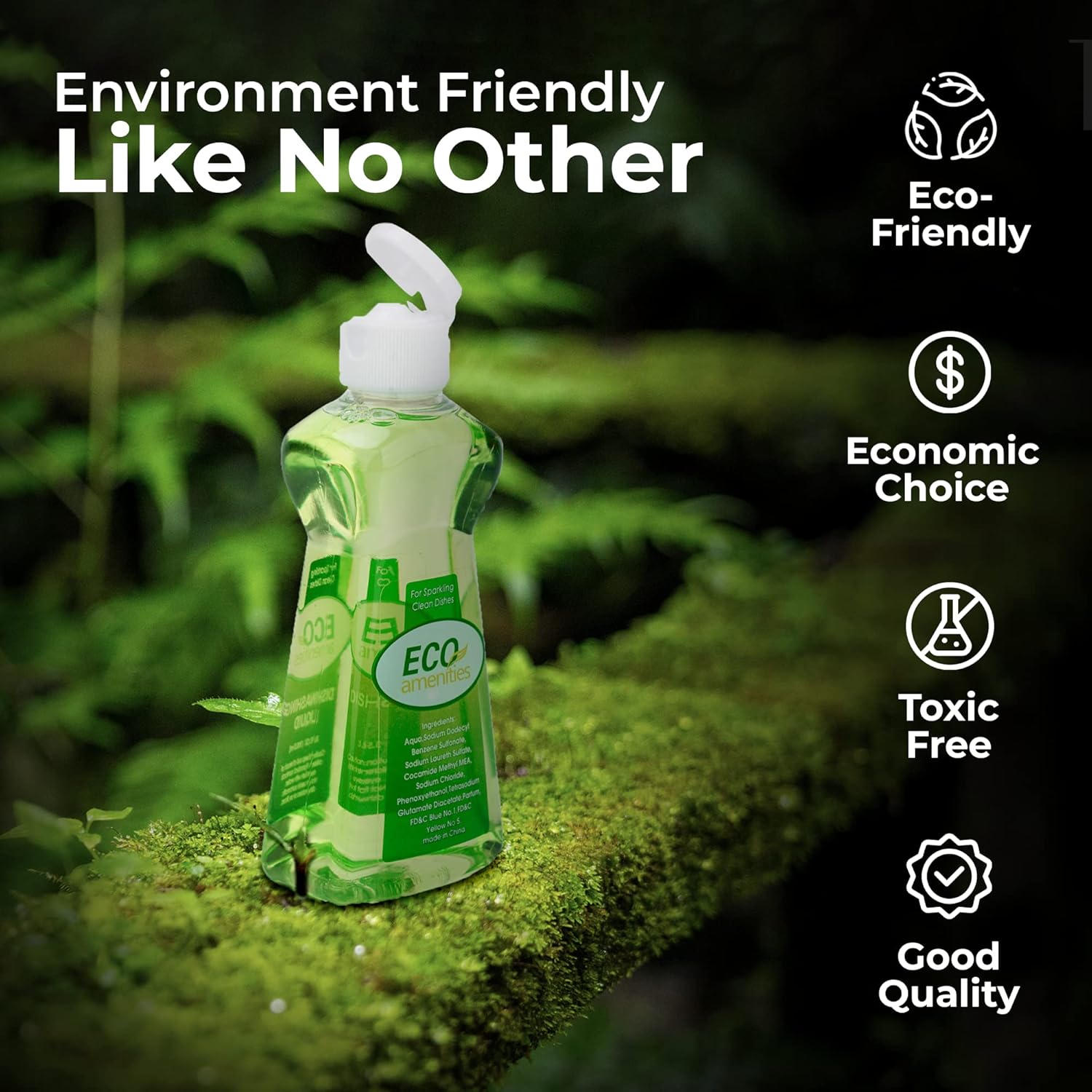 ECO amenities Travel Size Dishwashing Liquid - 60 Pack, 3.5 oz Bottles, Bulk Case of Dish Soap, Individually Packaged Kitchen & Cleaning Supplies, For Guests of Airbnbs, BNBs, VRBO, Inns and Hotels - Image 2