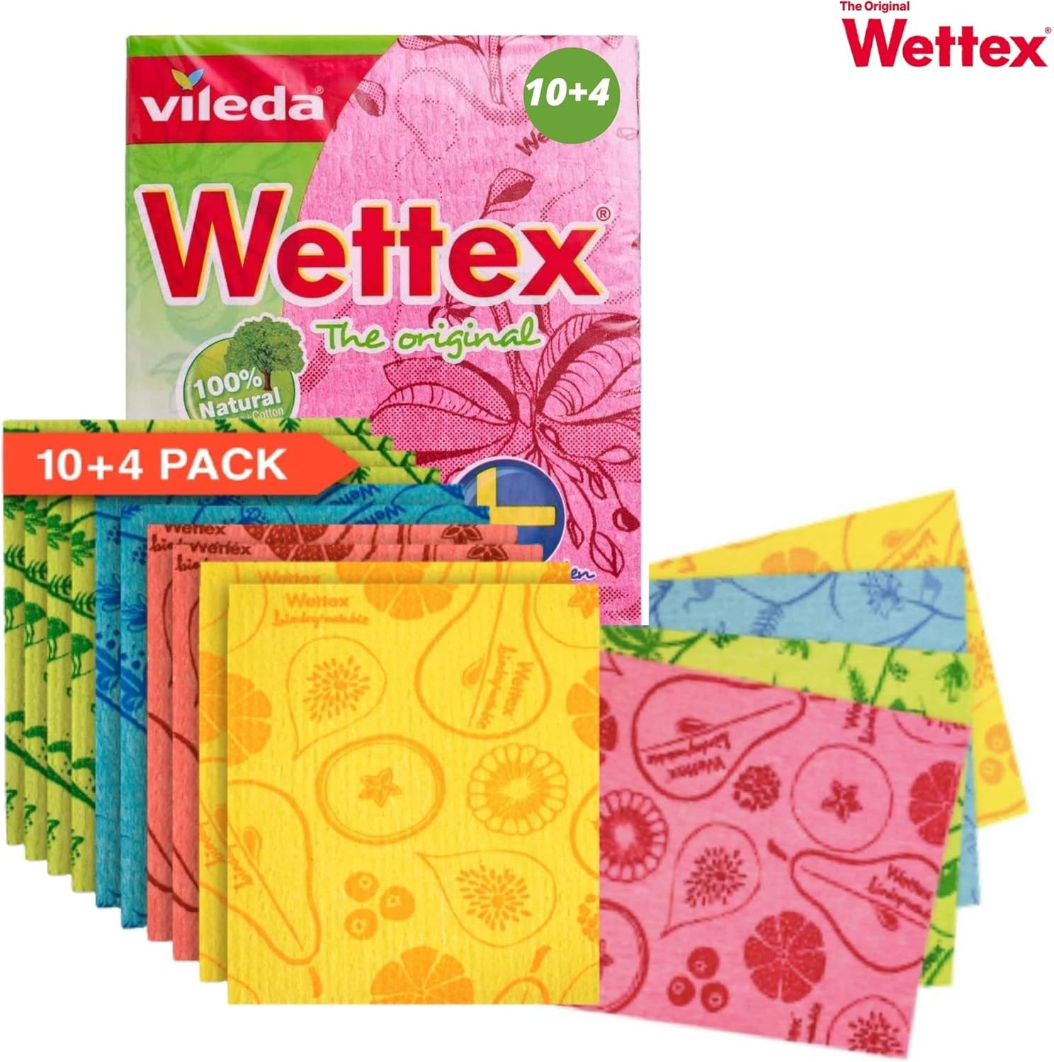 The Original 14 Pack Swedish Dishcloth for Kitchen - Eco Friendly Reusable Paper Towels - Assorted Dish Cloths for Washing Dishes - Image 7