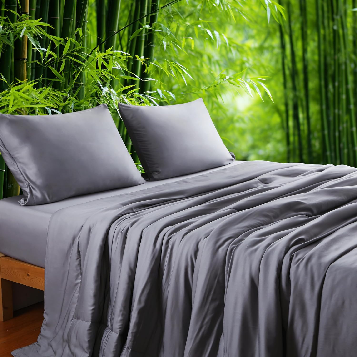 Bamboo Viscose Summer Comforter/Blanket - Ultra Soft & Breathable Comfort - Perfect Medium Weight for Snuggling Without Overheating - Stay Cool & Cozy All Night - Image 5