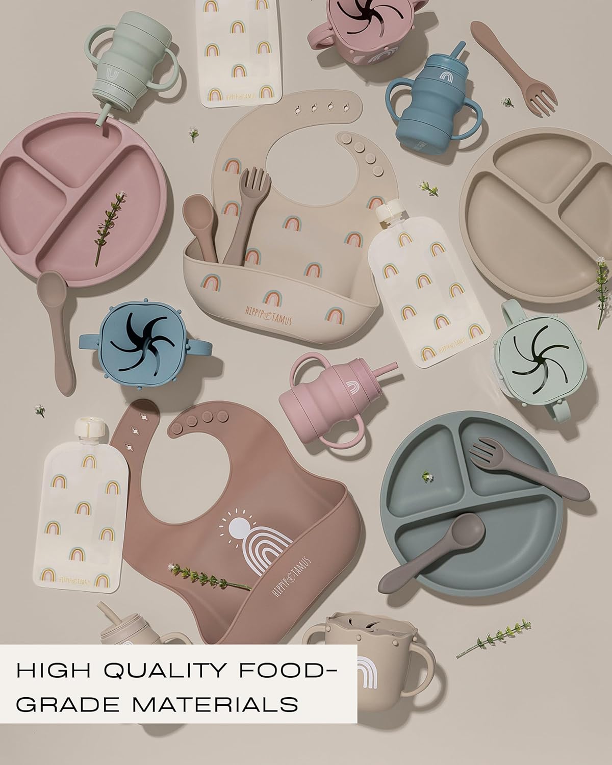 Hippypotamus Reusable Baby Food Pouches for Toddlers - BPA Free Food Grade - Dishwasher & Freezer Safe - Baby Food Containers - Refillable Squeeze Pouch For Applesauce & Yogurt - 12 Pack (Rainbows) - Image 8