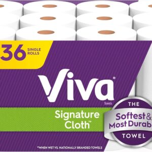 Viva Signature Cloth Paper Towels, 12 Triple Rolls, 129 Sheets per Roll