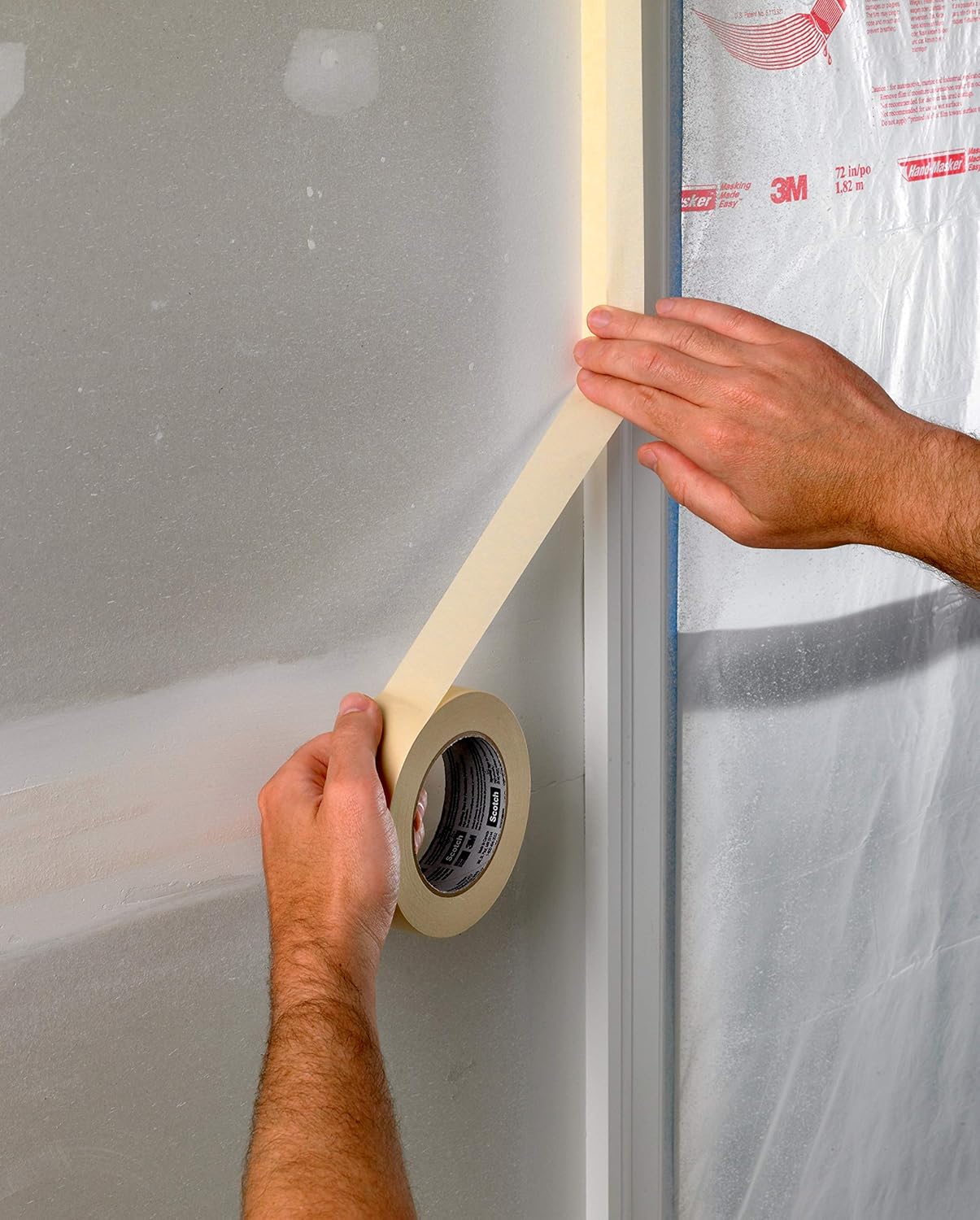 Scotch Masking Tape, 3 Rolls, 0.70 in x 54.6 yd, Great for Everyday Use, Strong Adhesive, Tan Masking Tape (3436-3) - Image 9