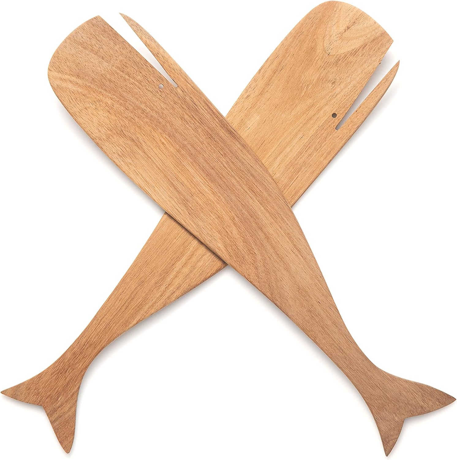 Ironwood Gourmet Acacia Wood Whale Salad Serving Utensils - Image 6