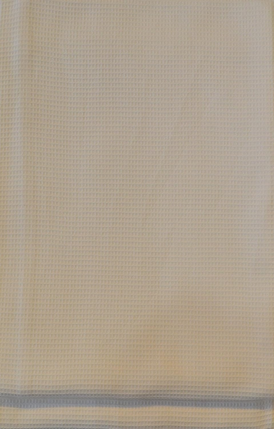 Waffle Bath Towel Pack of 2, 30.5x58 INCHES, 100% Natural Organic Cotton, GOTS Certified (Ivory) Super ABSORBANT & Quick Dry, NO SOFTENERS, Environment Friendly - Image 2