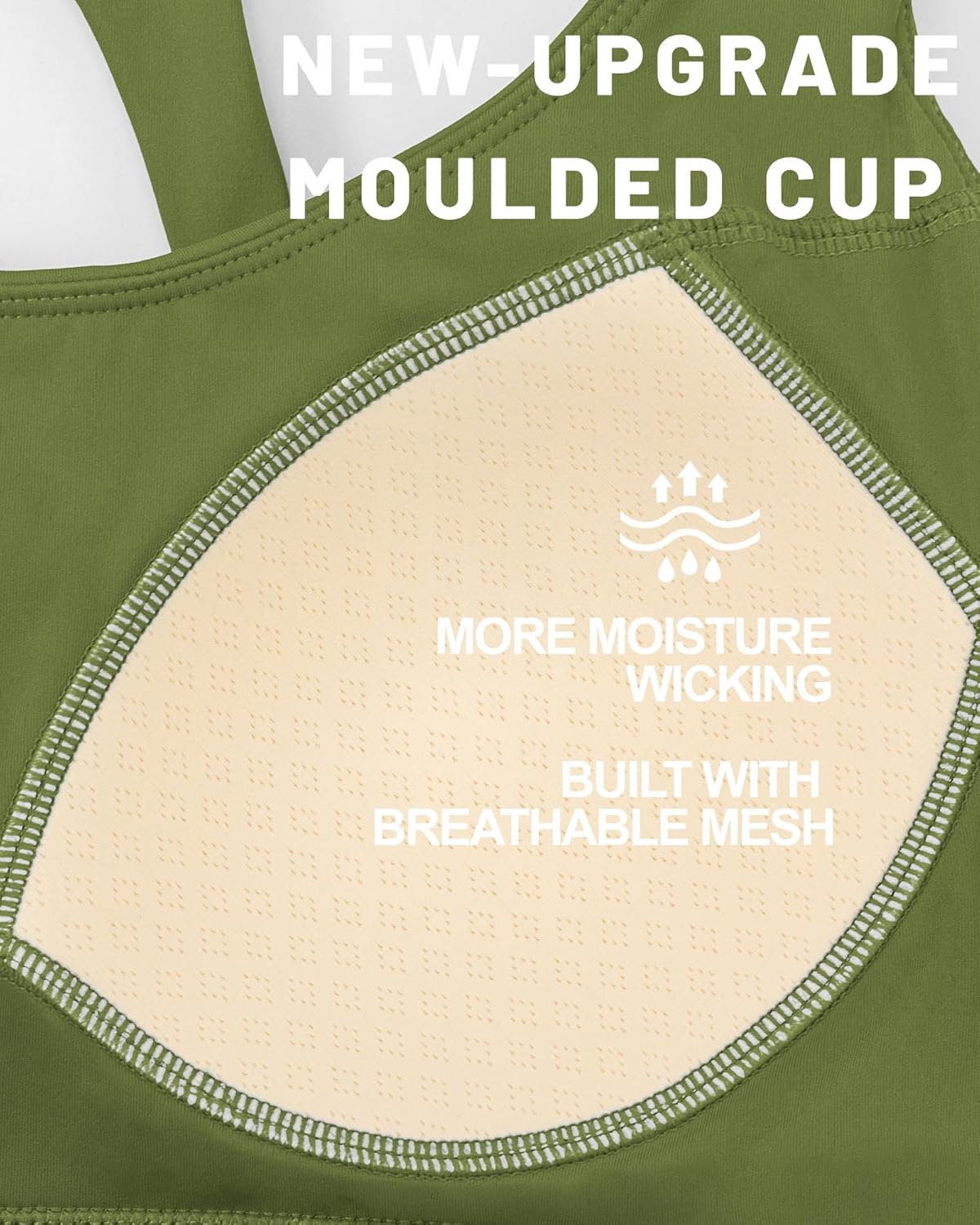 RUNNING GIRL Sports Bras for Women High Support,Molded Cup High Impact Sports Bra Racerback Workout Yoga Running Bra - Image 6