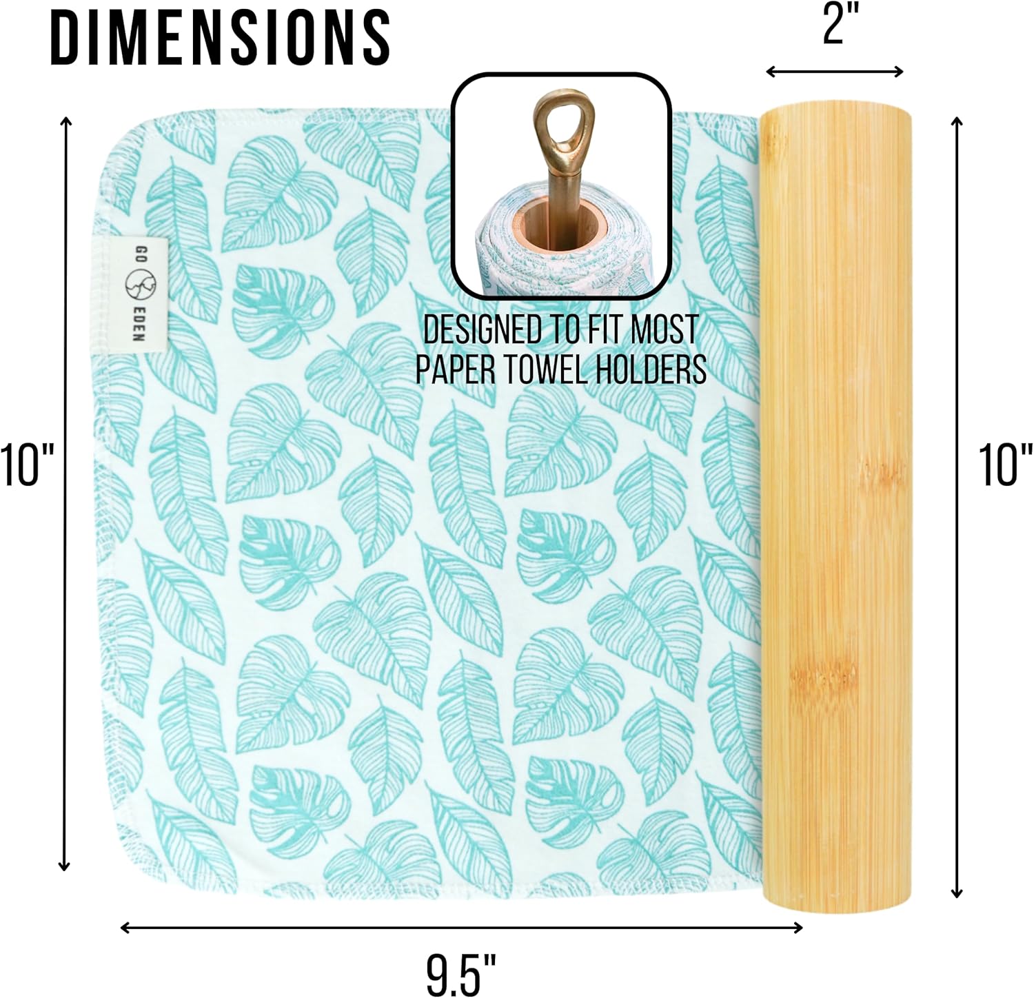 Reusable Paper Towels - Pack of Paperless & Washable Towels, 100% Cotton, Highly Absorbent, and Built to Last, Kitchen Dish Cloth Alternative (Pastels, 15 Pieces) - Image 3