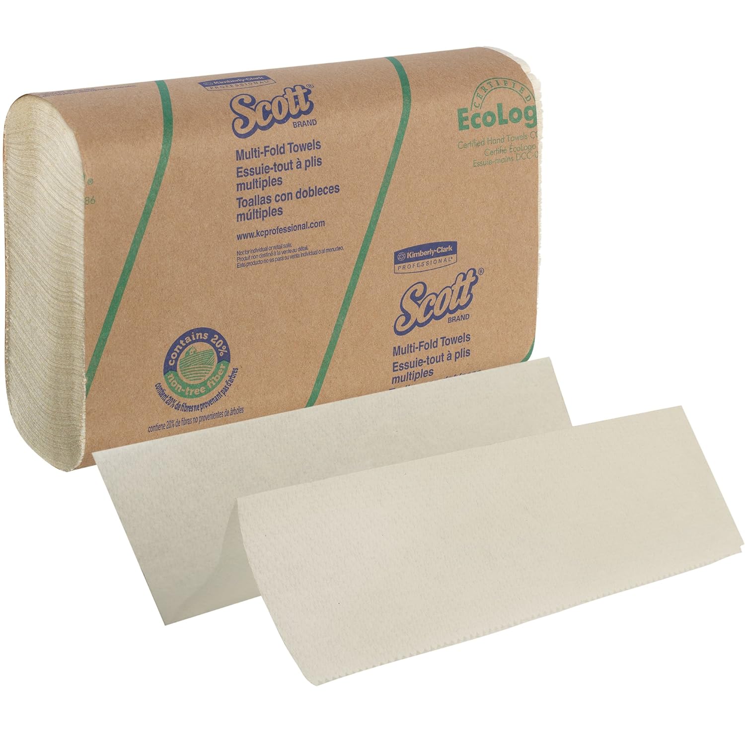 Scott Multifold Paper Towels (11829) with 20% Alternative Fiber, Soft Wheat, 250 / Pack, 16 Packs/Case, 4,000 Sheets - Image 3