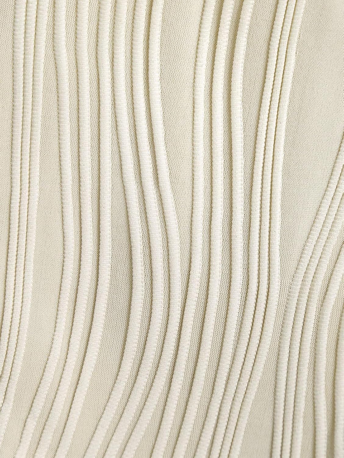 ZAFUL Women's One Piece Swimsuit Deep V Neck Ribbed Self Tie Sexy High Cut Bathing Suit Crisscross Back Swimwear - Image 5