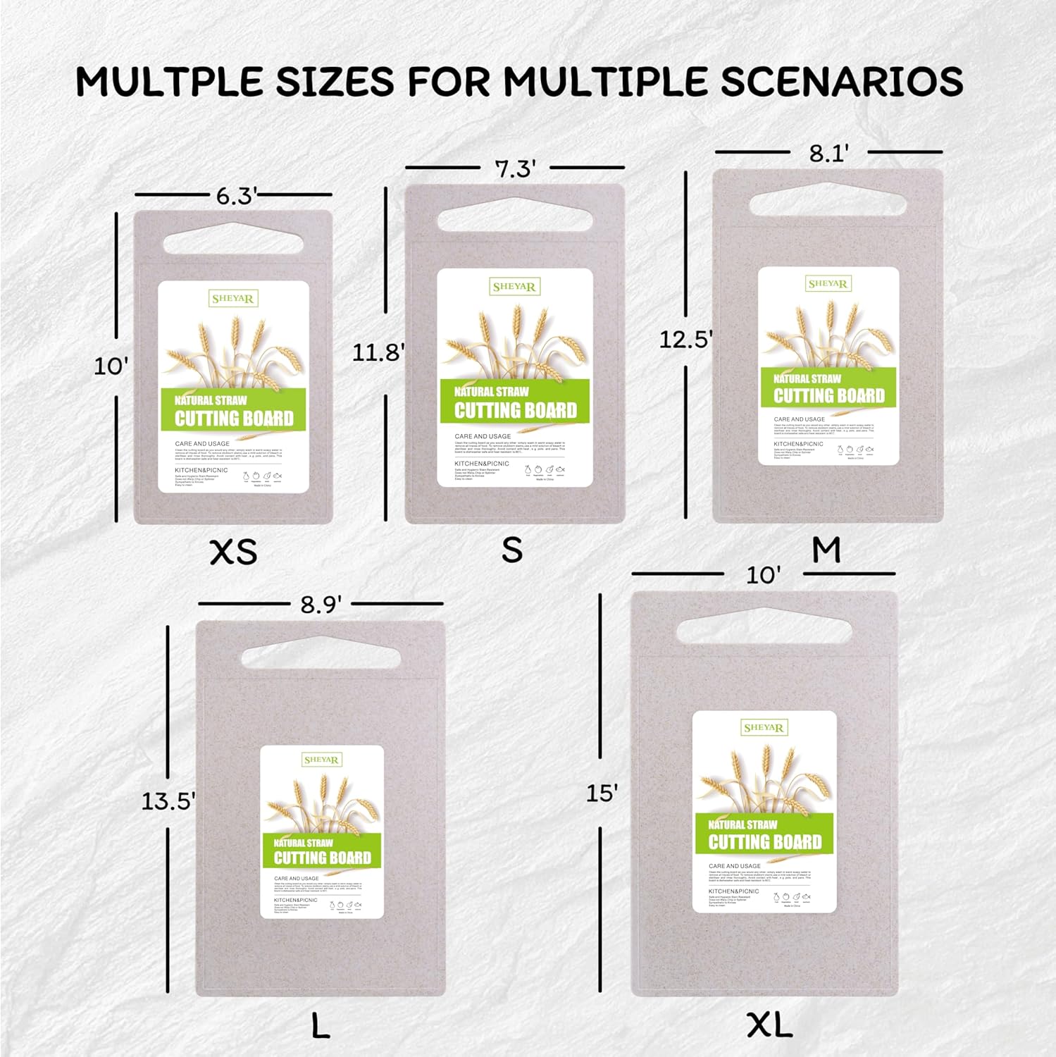 Cutting Board for Kitchen, Wheat Straw Fiber Cutting Board, Dish Washer Safe, w/Juice Grooves for Meat, Veggies,Easy Grip Handle, Non-slip Surface,Eco-friendly,Serveware Accessories(12.5‘x8.1‘) - Image 4