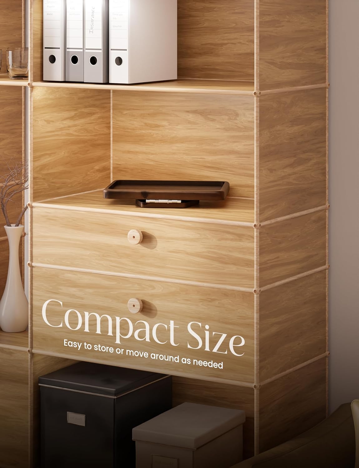 Tinamo Acacia Sofa Arm Tray, Rectangle Couch Armrest Table - Couch Accessories, Armchair Caddy, Clip on Tray for Home Sofa Living Room, Sofa Arm Table (Walnut, 13.75" D x 9.5" W x 1" H) - Image 6