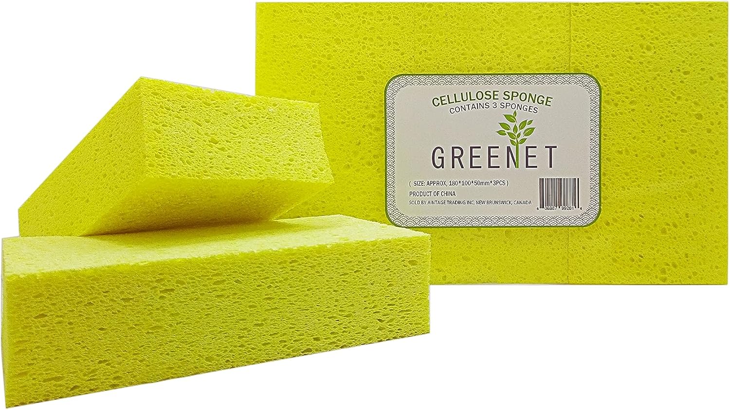 Large Natural Cellulose Cleaning Sponges (3-Pack) – Biodegradable, Absorbent, Multi-Use for Kitchen, Car & Home - Image 5