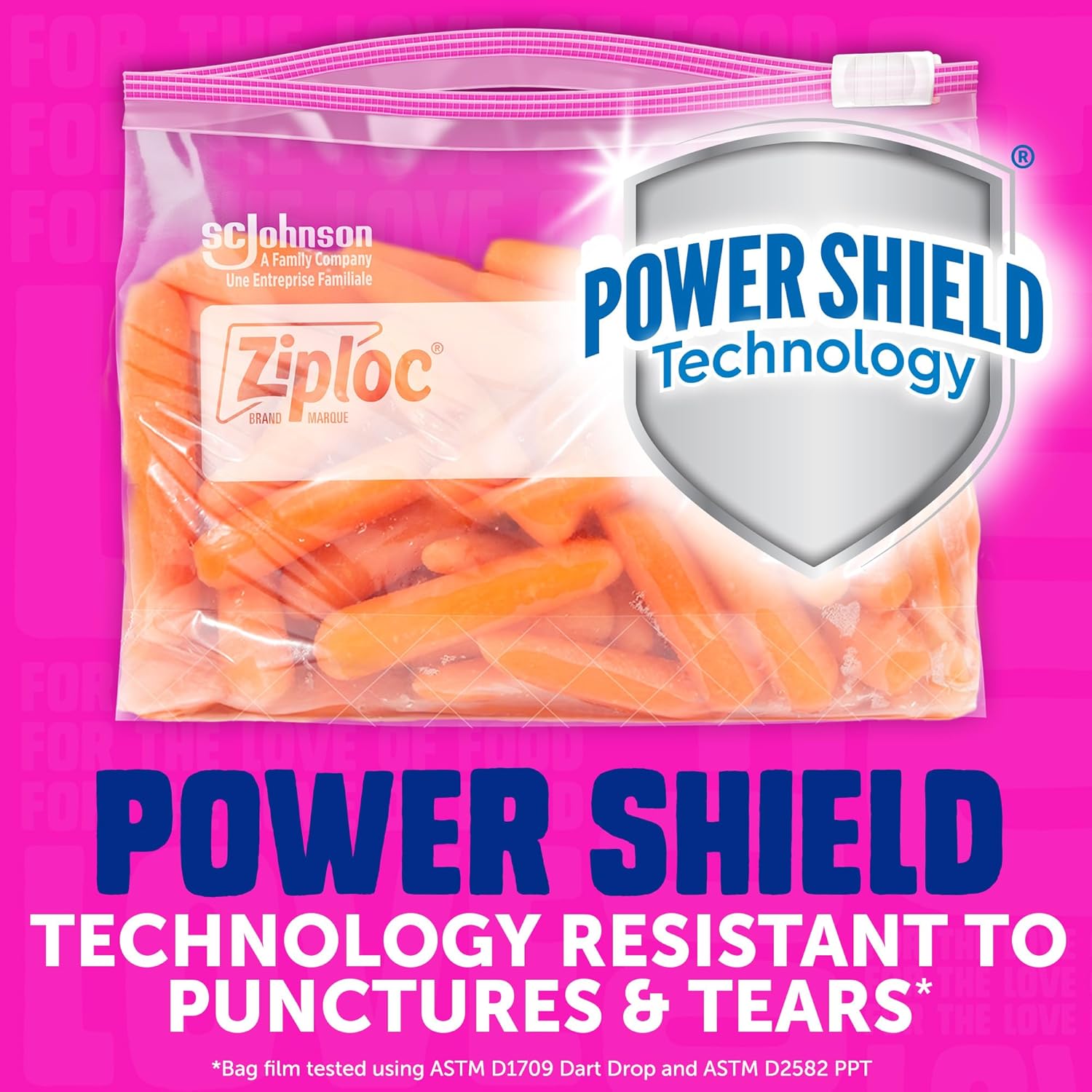 Ziploc Quart Food Storage Slider Bags, Power Shield Technology for More Durability, 42 Count - Image 3