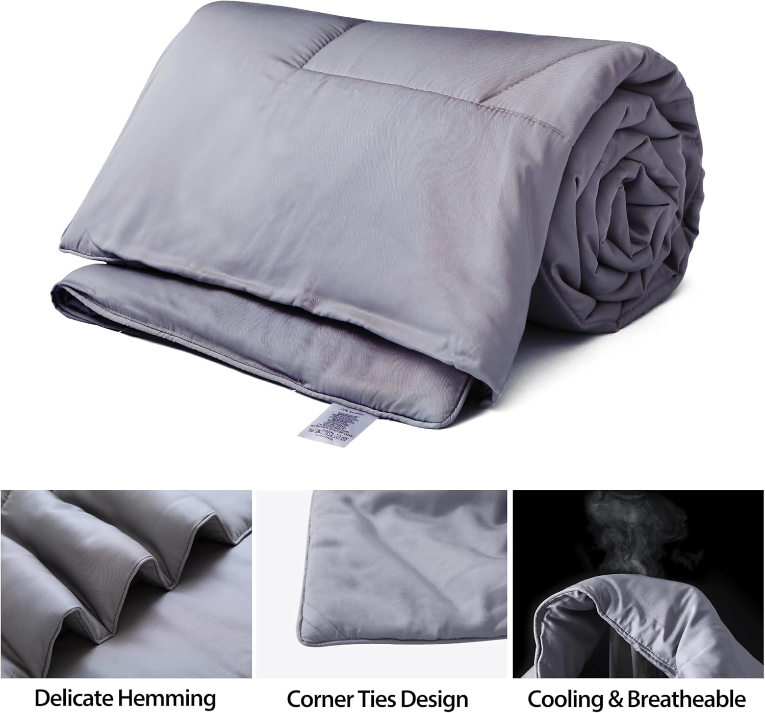 Bamboo Viscose Summer Comforter/Blanket - Ultra Soft & Breathable Comfort - Perfect Medium Weight for Snuggling Without Overheating - Stay Cool & Cozy All Night - Image 4
