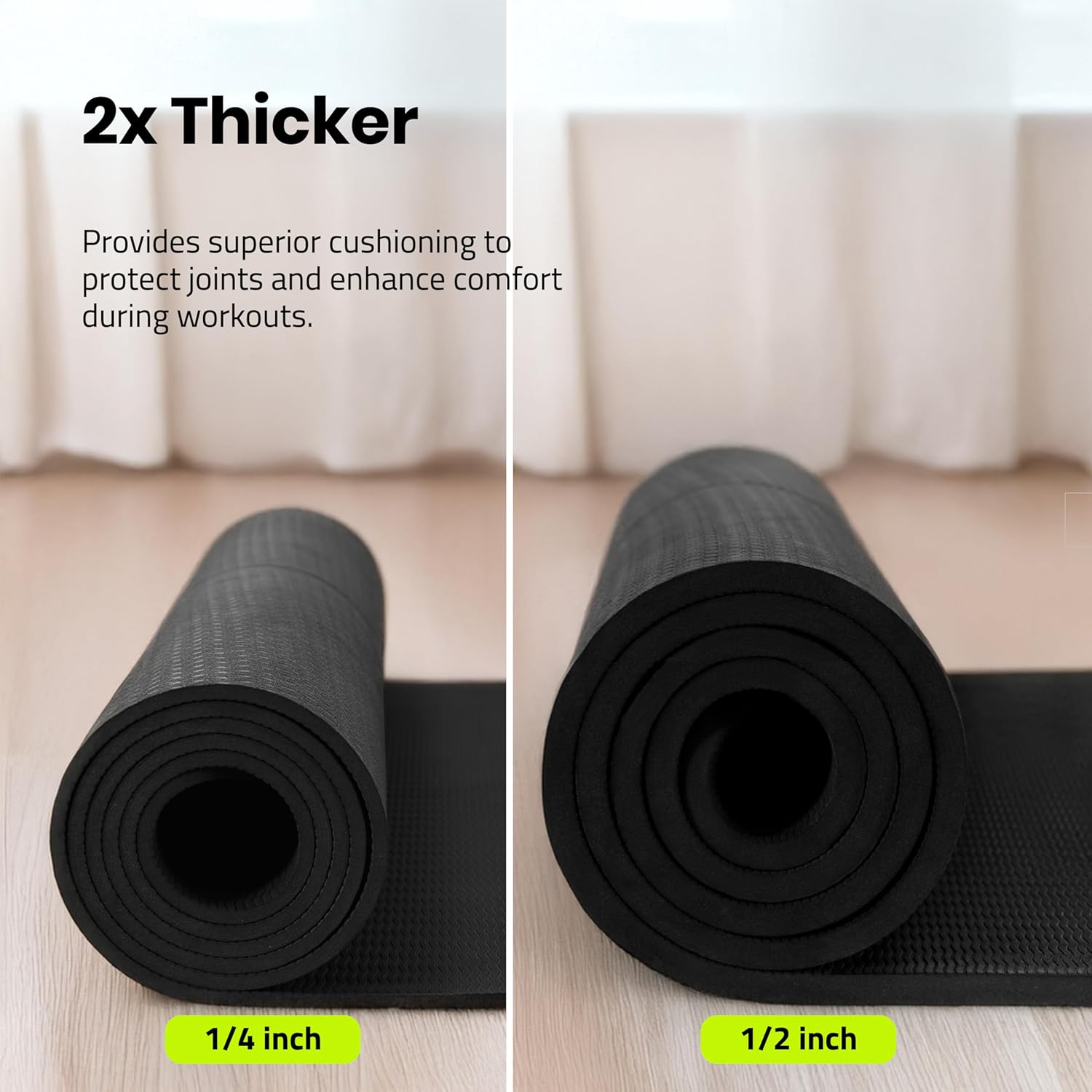 Extra Wide Yoga Mat for Men Women (72"L x 36"W) Non Slip Fitness & Exercise Mat with Alignment Marks for Yoga, Pilates, Floor Workouts - Image 3