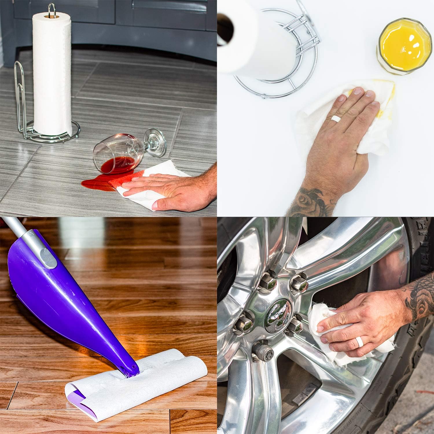 Reusable Bamboo Rayon Towels - Pack of 2 Washable Kitchen Paper Towels - Lint free, Zero Waste, Recyclable, 2x20 Heavy Duty Organic Washable Rolls - Image 4