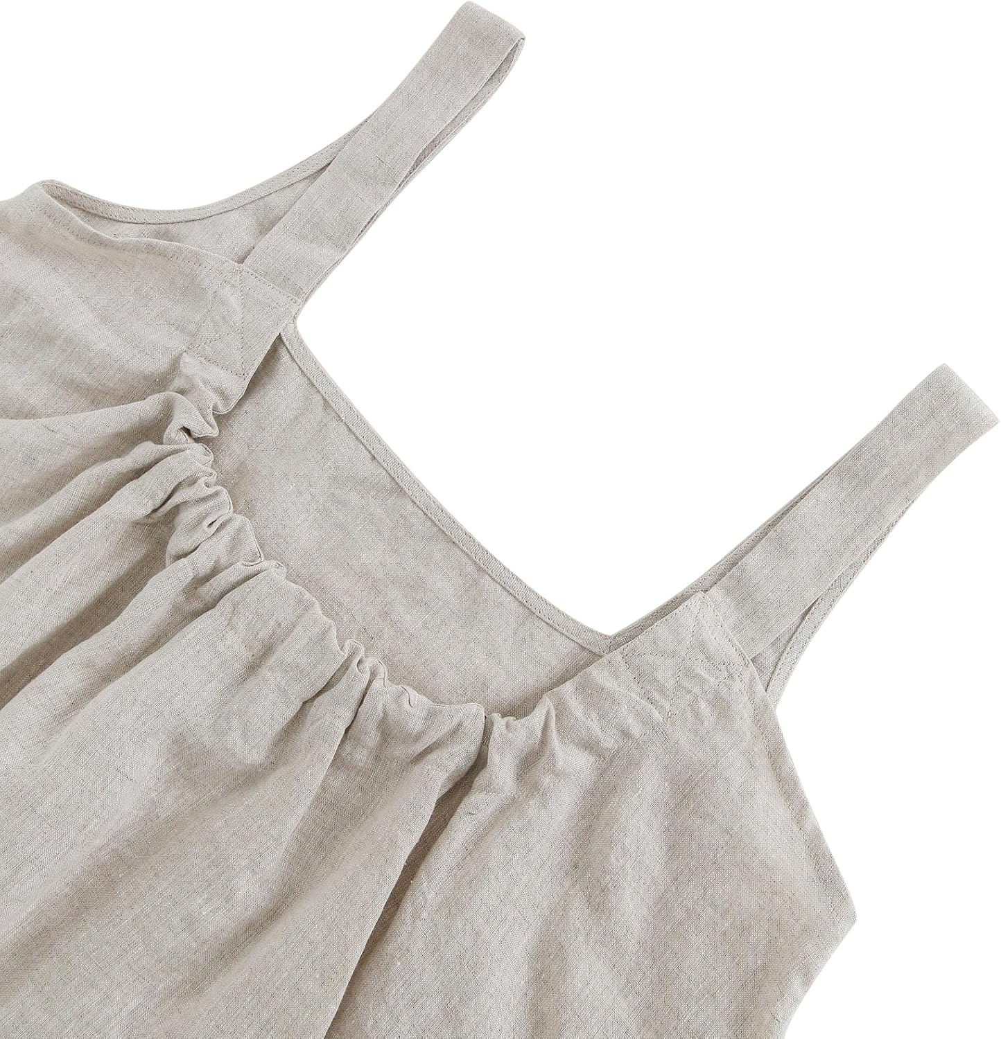 Amazhiyu Womens Pure Linen Square Neck Sleeveless Tank Tops for Casual Summer - Image 5