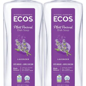 ECOS® Hypoallergenic Dish Soap, Natural Lavender, 25 Fl Oz (Pack of 2)