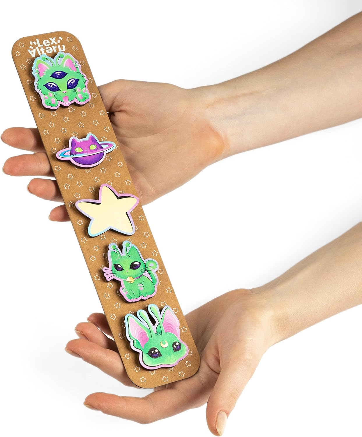 5 PCS Cool Pins Set - Sustainable Wooden Collection | Lapel Pin Bundle | Occassion Charm Pack | Aesthetic Decoration Badges for Backpacks Clothes Bag Denim Jacket Brooches for DIY | Gift for Kids Teens Girls Boys| Eco-Friendly Cute Accessory - Image 5