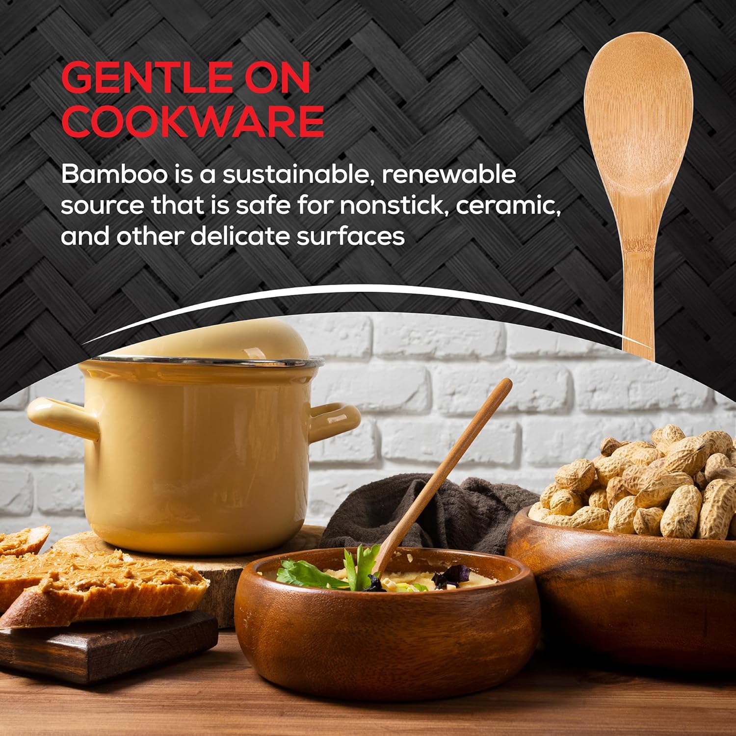 Helen’s Asian Kitchen Bamboo Kitchen Spoon Cooking Utensil, 15-Inch - Image 7