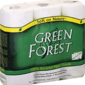 Green Forest 100% Recycled Paper Towels, 3 Rolls