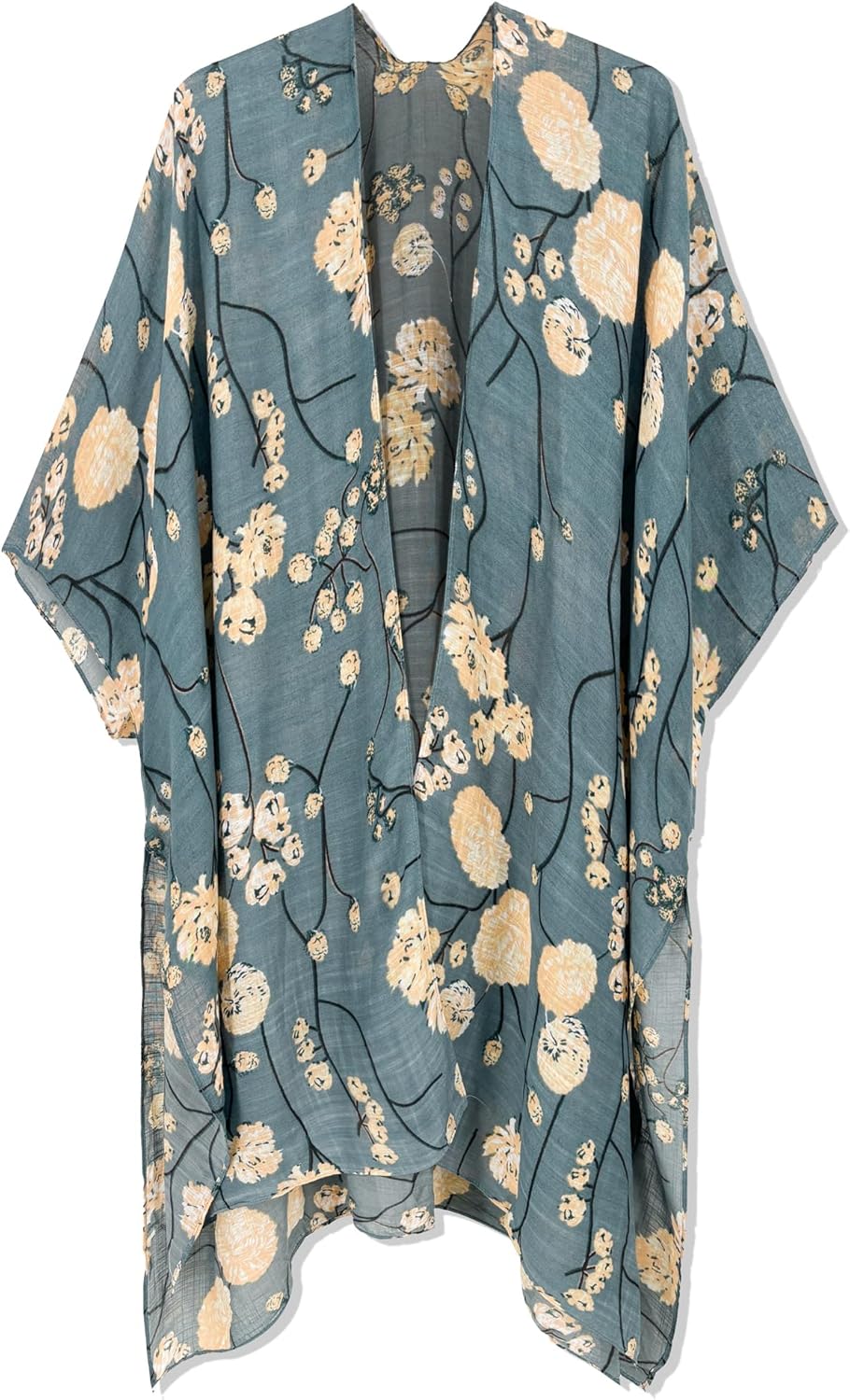 Breezy Lane Women's Kimono Cardigan Summer Swimsuit Coverups Beach Cover Up with Floral Print for Vacation - Image 2