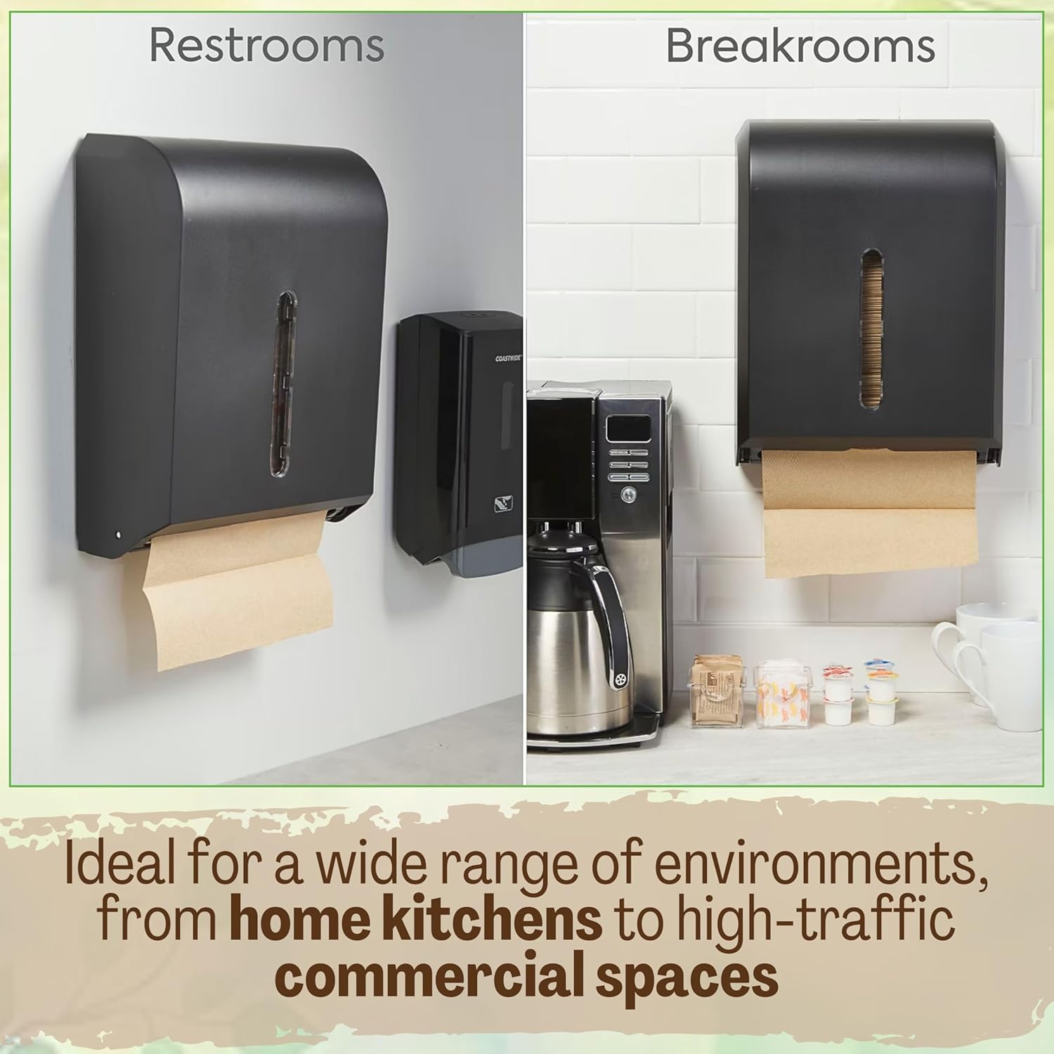 1250ct Brown Organic Unbleached Z-Fold Paper Towels | 100% Post-Consumer Waste, Sustainable Multifold Towels Bulk | Commercial Tri-Fold Recycled Paper Towels for Office, Bathroom, Kitchen Use - Image 5