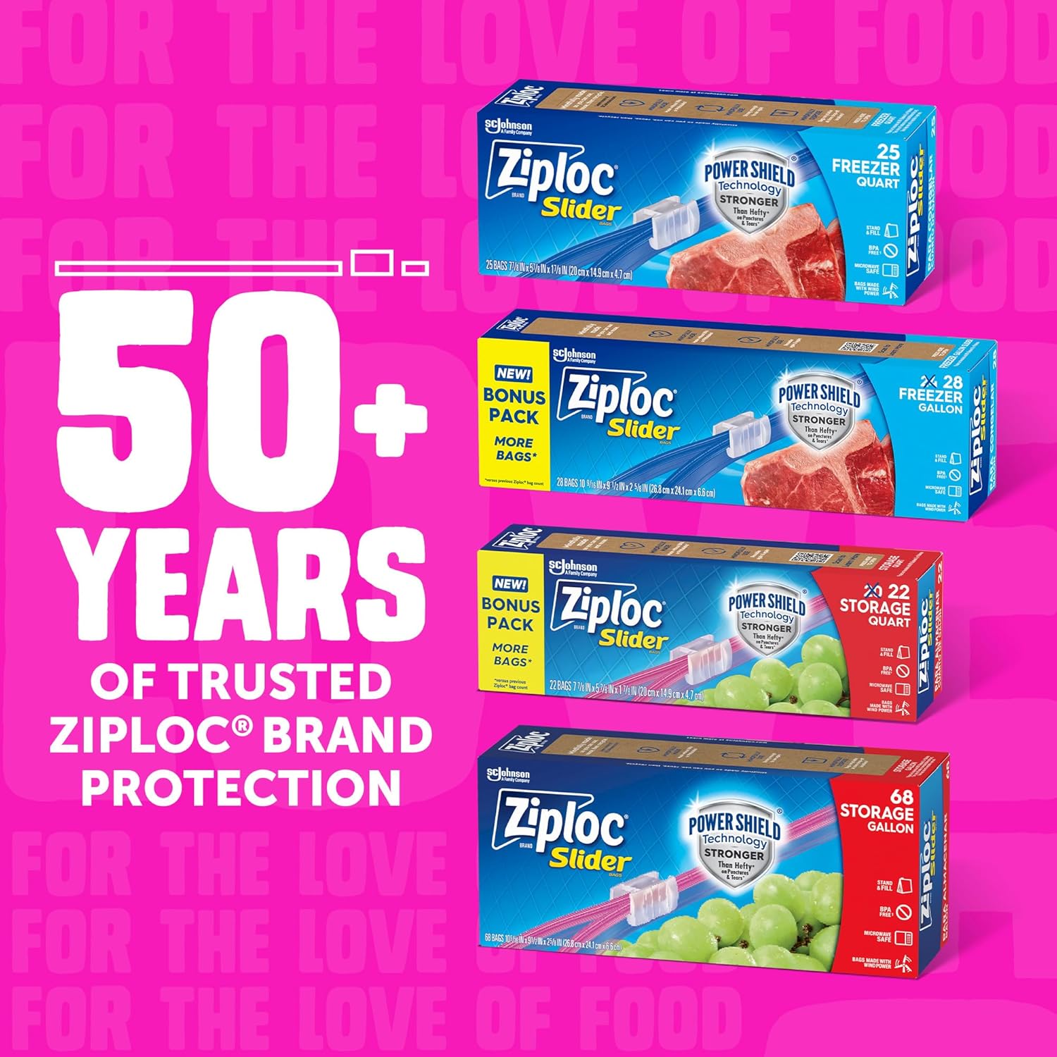 Ziploc Quart Food Storage Slider Bags, Power Shield Technology for More Durability, 42 Count - Image 8