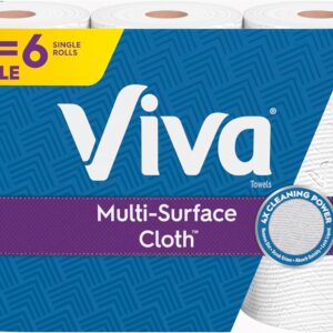 Viva Multi-Surface Cloth Paper Towels, 3 Double Rolls, 110 Sheets Per Roll