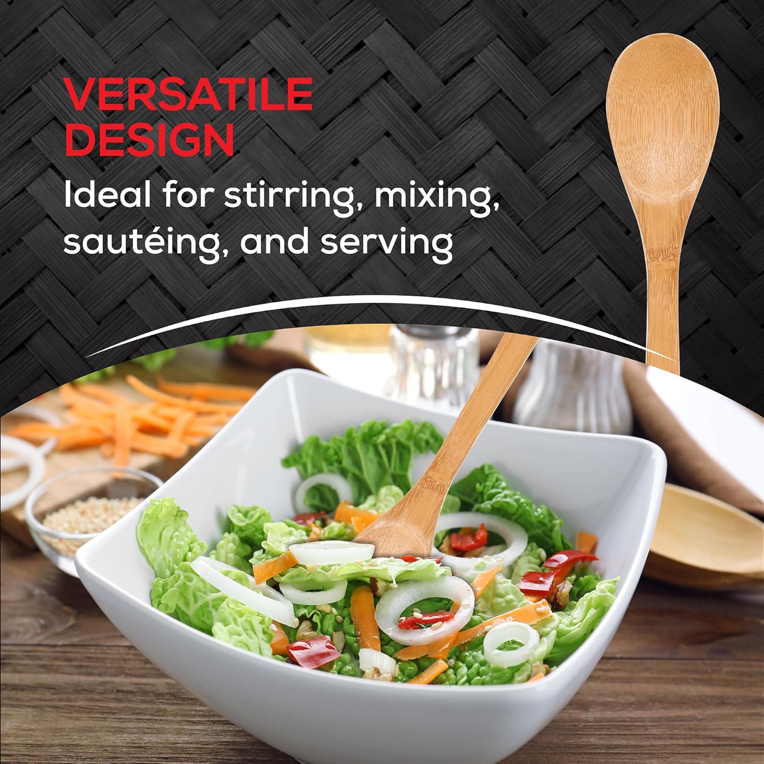 Helen’s Asian Kitchen Bamboo Kitchen Spoon Cooking Utensil, 15-Inch - Image 5